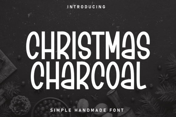 Christmas Charcoal: A Festive Display Font for Editorial Design