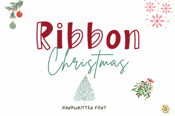 Crafting Festive Vibes with Ribbon Christmas Font
