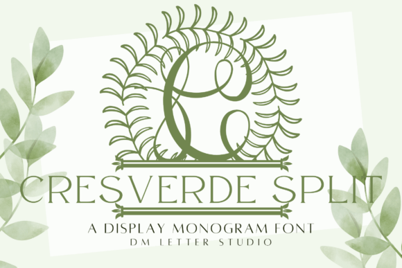 Elevate Your Brand with Cresverde Split Monogram Font