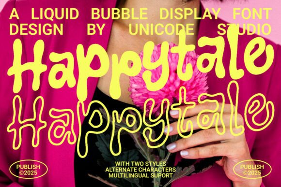 Happytale: A Playful Display Font for Creative Campaigns