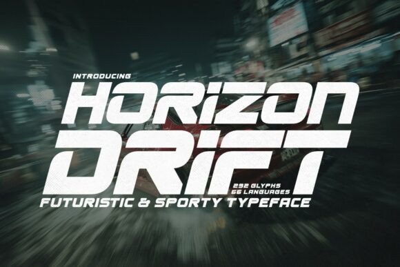Horizon Drift: A Bold Uppercase Font for Dynamic Craft Projects