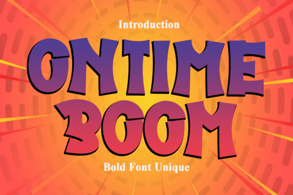 Unleash Creativity with Ontime Boom: A Bold Display Font